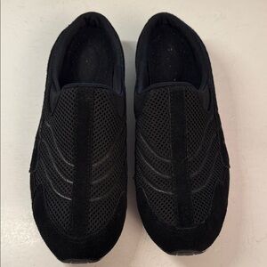Easy Spirit Black Mesh Slip-On Women's Traveltime Clogs 9.5 Narrow